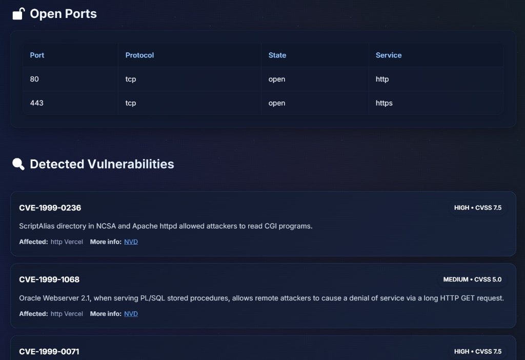 Vulnerability Scanner Visualizations
